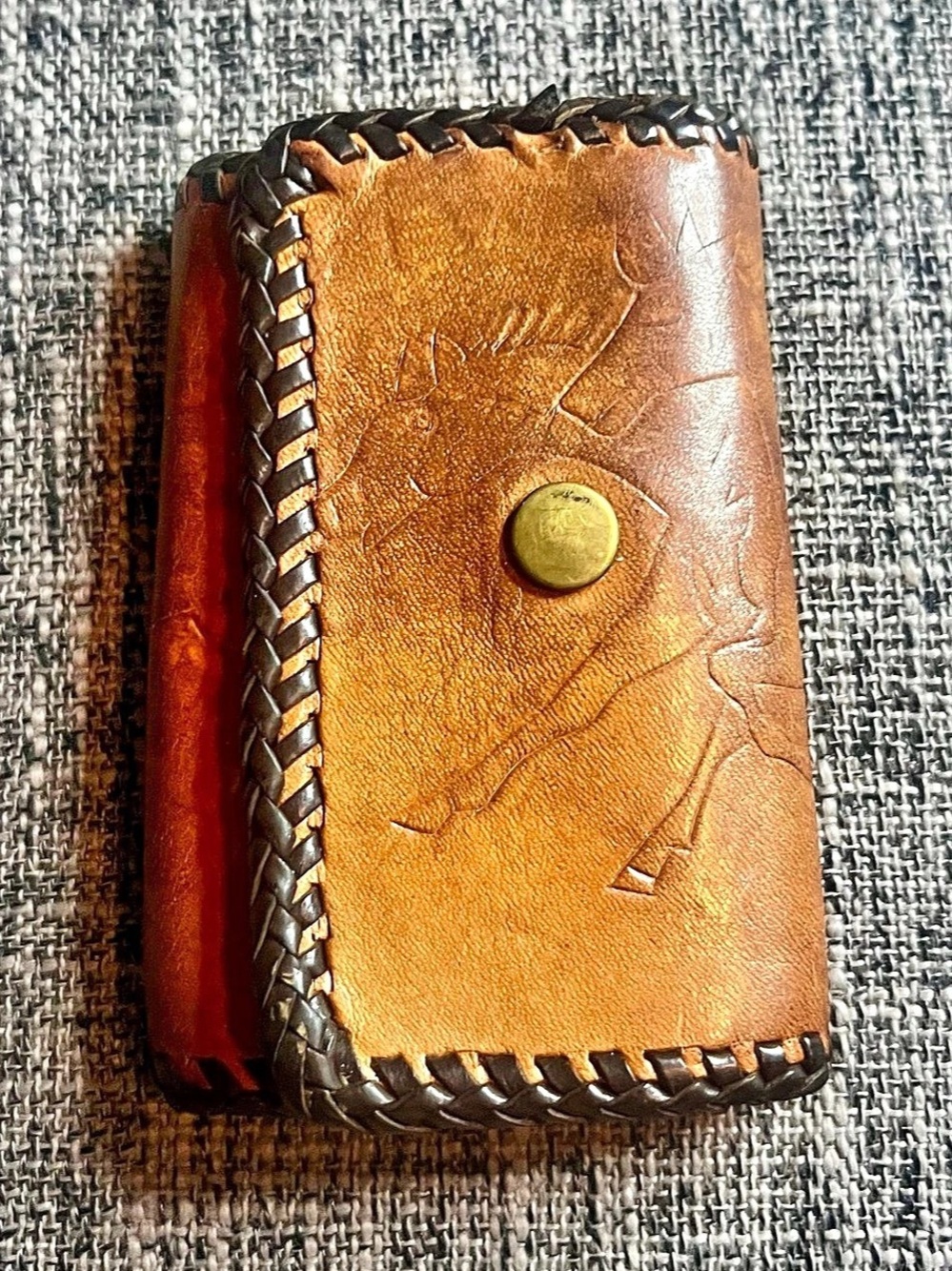 Brown Leather Key Holder Wallet